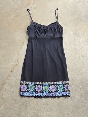 Vtg Babydoll Y2K Tunic Dress Party Dainty Mini Dress Medium